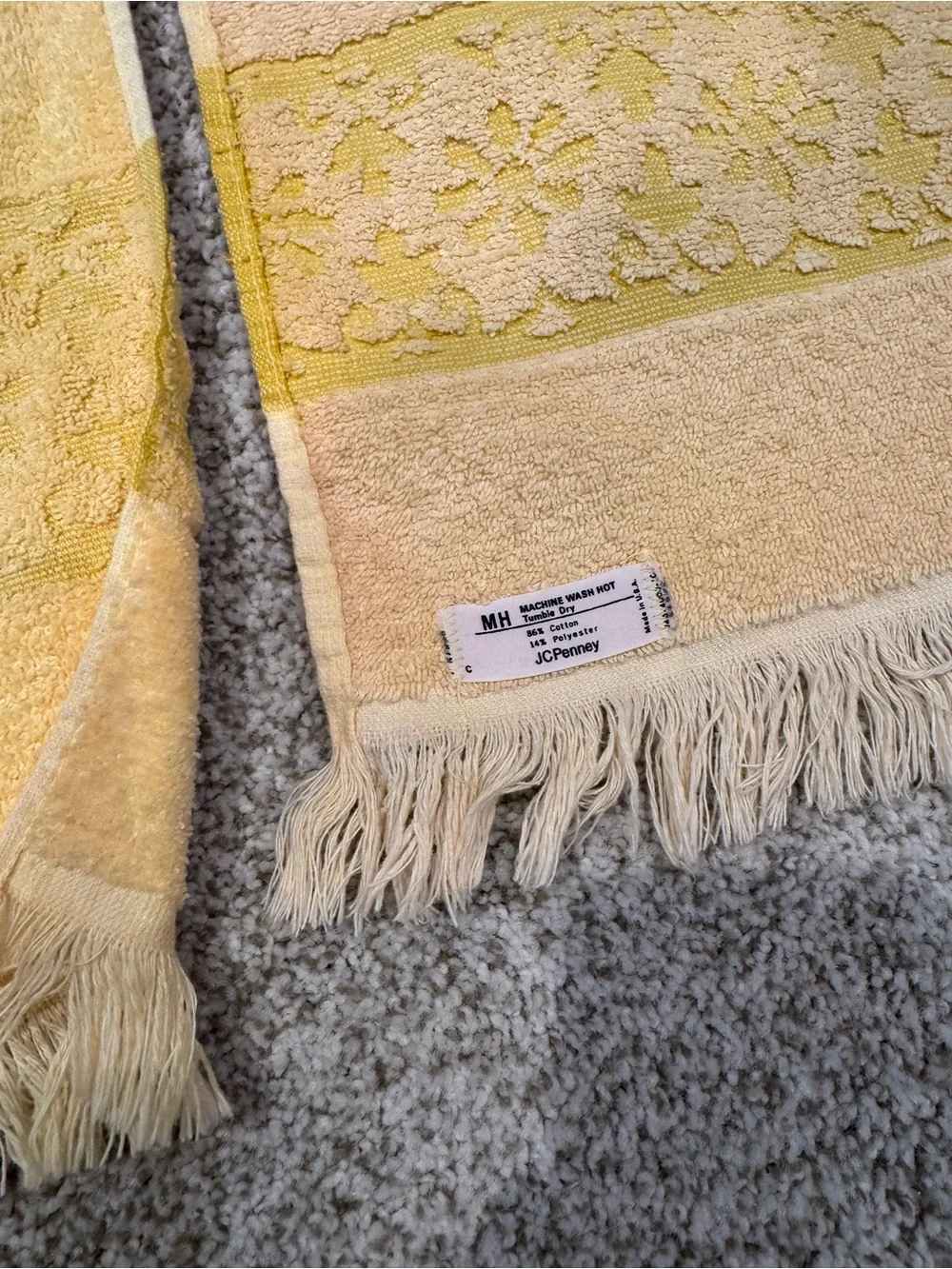 Vintage JCPenney Fringe Bath Towels | Set of 2